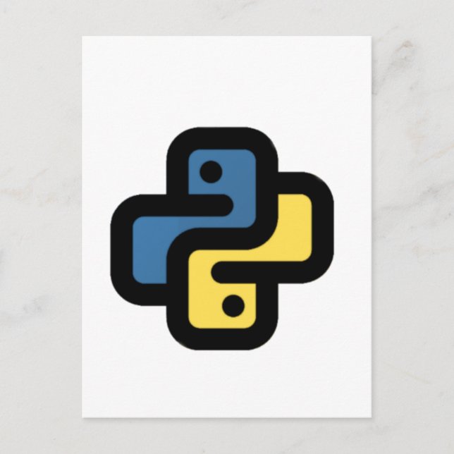 Python-Logo Ankündigungspostkarte (Vorderseite)