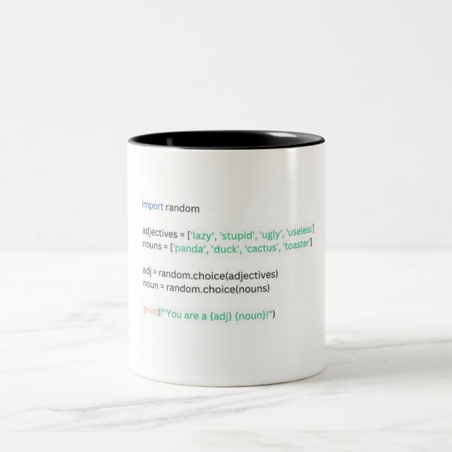 Python lustige Coffee Tasse für Entwickler (Mittel)