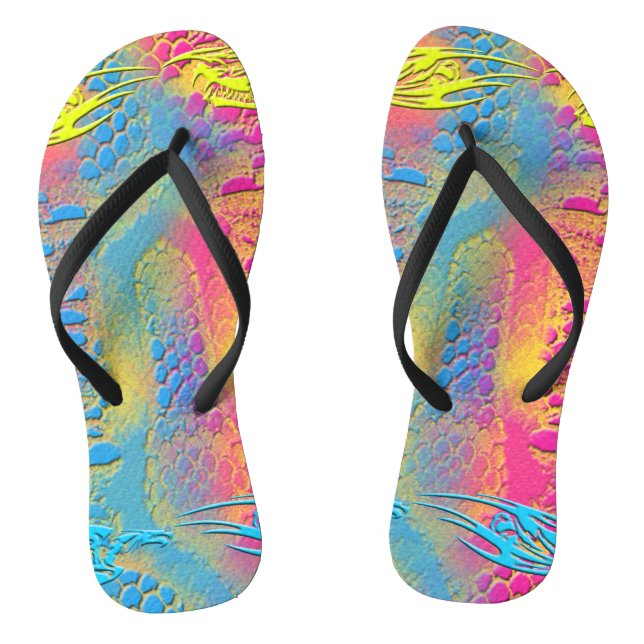 PYTHON - Modernes dekoratives Fraktal - Flip Flops (Fußbett)