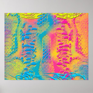 PYTHON - Modernes dekoratives Fraktal - Poster