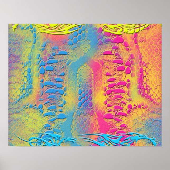 PYTHON - Modernes dekoratives Fraktal - Poster (Vorne)