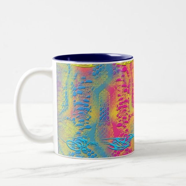 PYTHON - Modernes dekoratives Fraktal - Zweifarbige Tasse (Links)