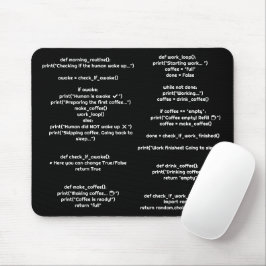 Python Morgenroutine() Mauspad – Geschenk für Code