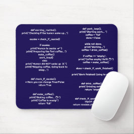 Python Morgenroutine() Mauspad – Geschenk für Code