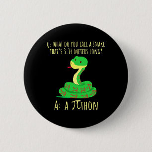 Python Pithon Pi-Symbol Lustiger Mathelehrer Pi-Ta Button