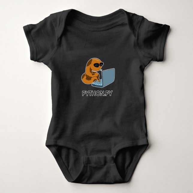 Python Programmer Funny Snake Baby Strampler (Vorderseite)