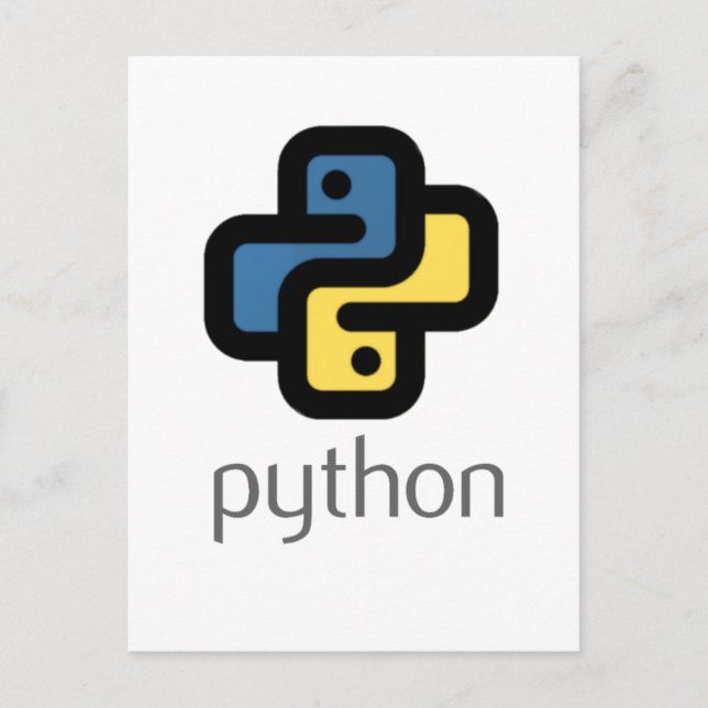 Python Programmierung Feiertagspostkarte (Vorderseite)