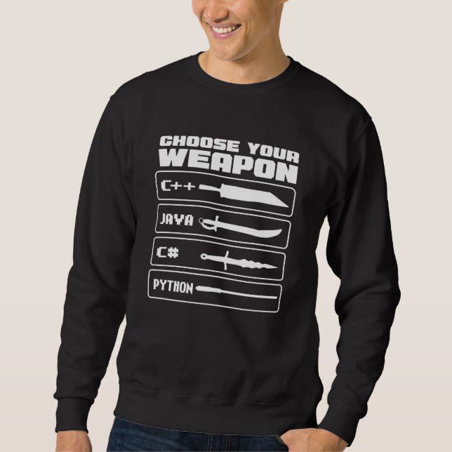 Python Programming, Programmer, Coder Sweatshirt (Vorderseite)
