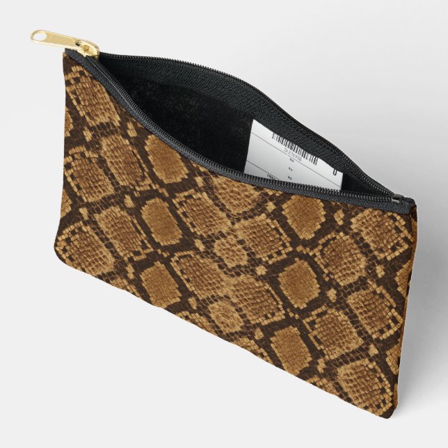 Python-Schlangenleder-Druck Zubehörtasche (Offen)