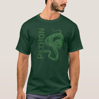 Python-Skelett, zusammengerollte Schlange bereit z T-Shirt