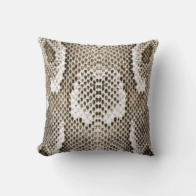 Python Skin: Tiermuster-Design Kissen (Vorderseite)