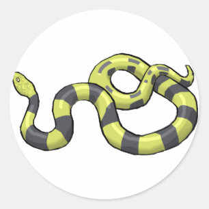 Python Snake Runder Aufkleber