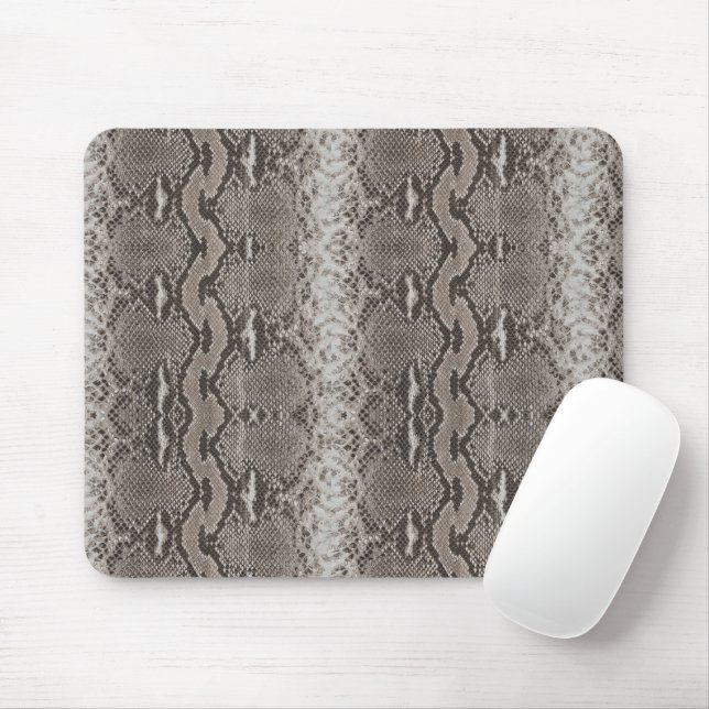 Python Snake Skin Animal Print Mousepad (Mit Mouse)