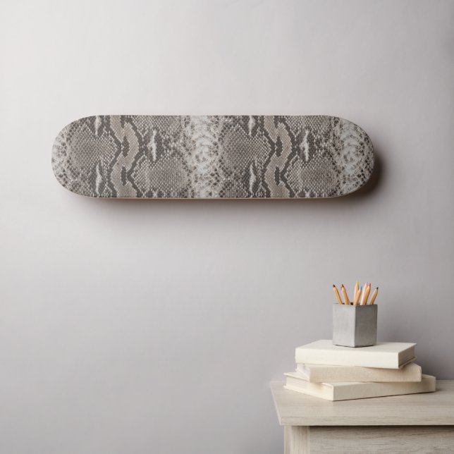 Python Snake Skin Animal Print Skateboard (Wandkunst (Horz))