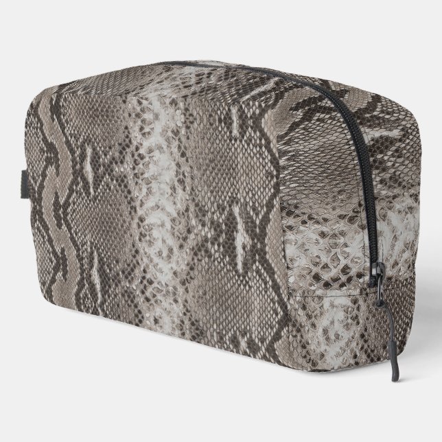 Python Snake Skin Animal Print Waschbeutel (Rechte Ecke)