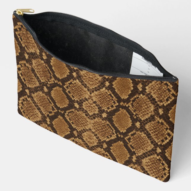 Python Snakeskin Print Zubehörtasche (Offen)