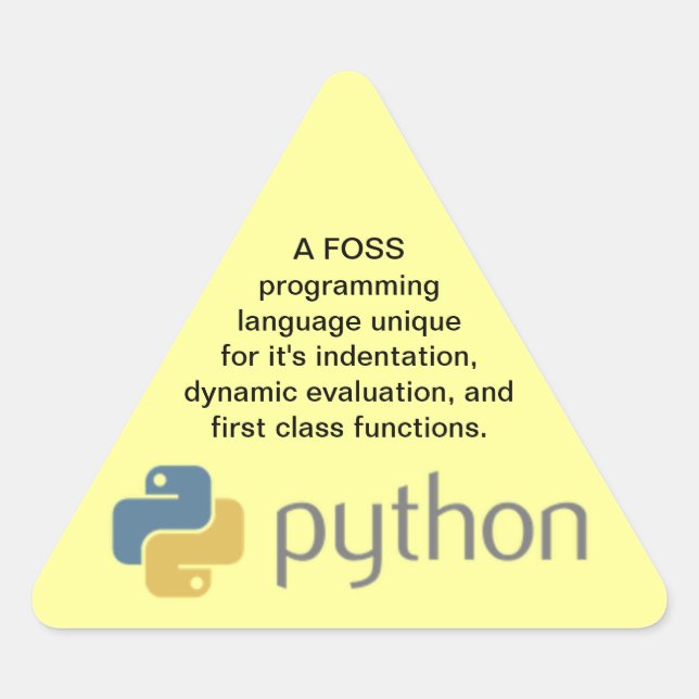 Python Sticker (Vorderseite)