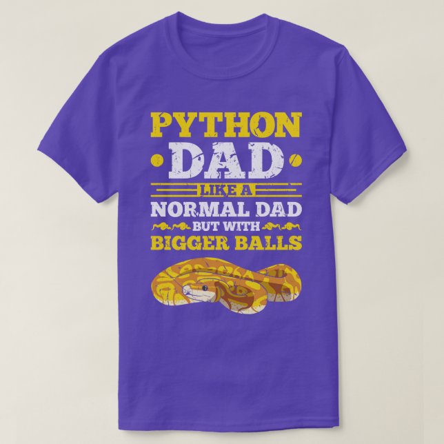 Python Vater Snake Lover T-Shirt (Design vorne)
