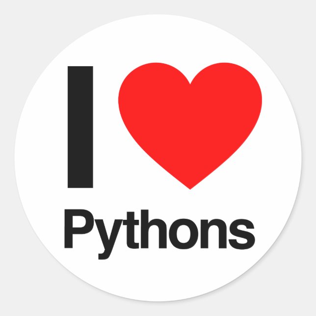 Pythonen der Liebe Runder Aufkleber (Vorderseite)