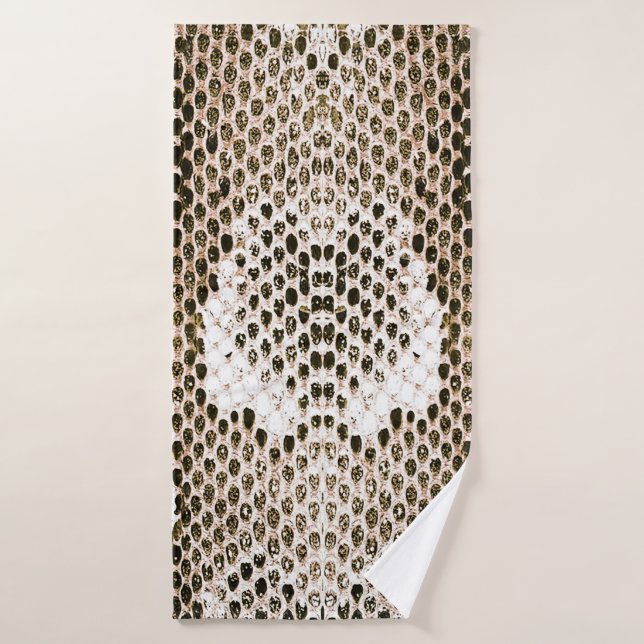 Pythonhaut, Schlangenmuster, tierisches Hautmuster Badehandtuch (Badehandtuch)