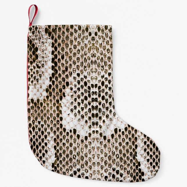 Pythonhaut, Schlangenmuster, tierisches Hautmuster Kleiner Weihnachtsstrumpf (Vorderseite)