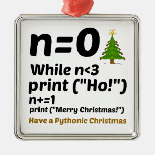 Pythonic Christmas Ornament Aus Metall