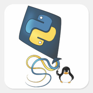 Pythonschlange auf Linux Quadratischer Aufkleber