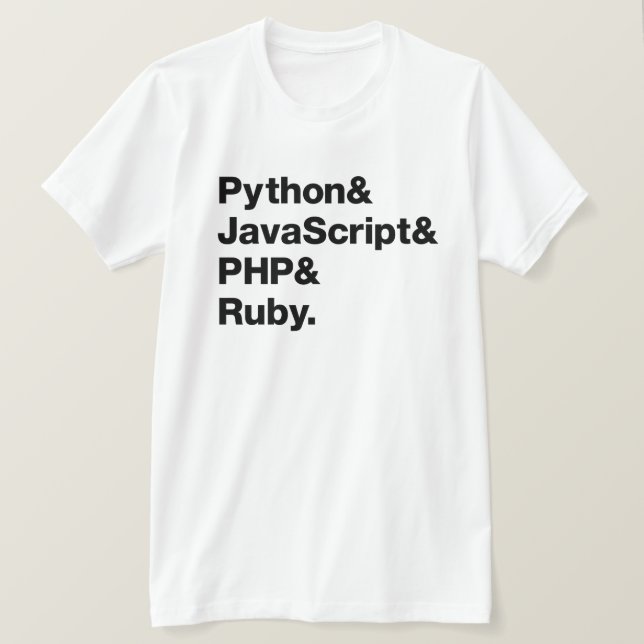 Pythonschlange-Javascript PHP-karminrotes T-Shirt (Design vorne)