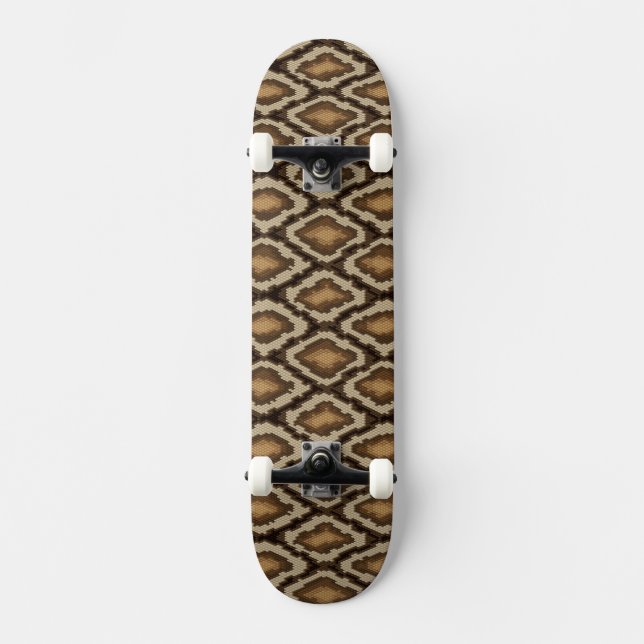 Pythonschlangeschlangenhautmuster 2 skateboard (Vorderseite)