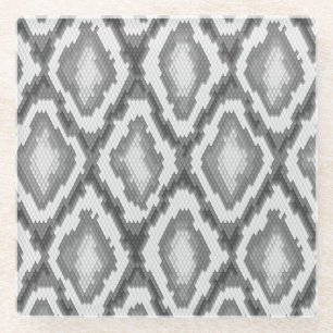 Pythonschlangeschlangenhautmuster Glasuntersetzer