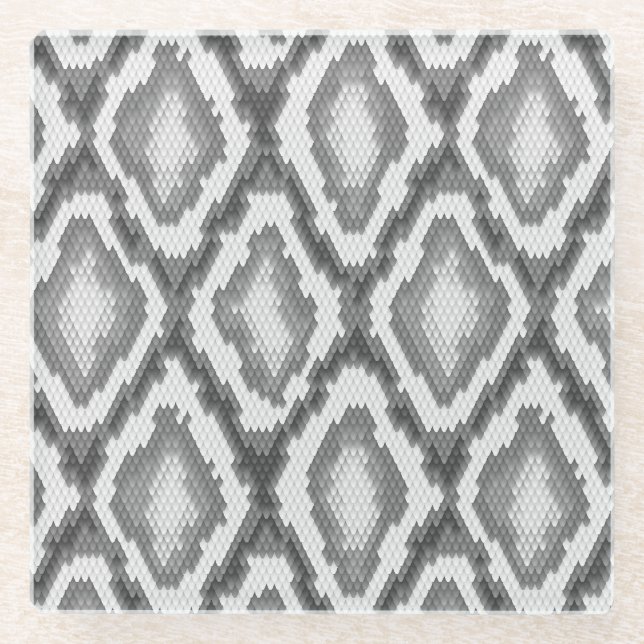 Pythonschlangeschlangenhautmuster Glasuntersetzer (Vorderseite)