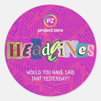 PZ-Headlines-Aufkleber (rund) Runder Aufkleber