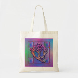 Q "Blaues Regenglas" - benutzerdefinierte Monogram Tragetasche