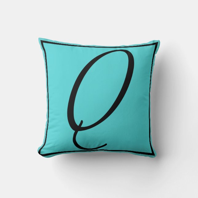 Q ERSTE PILLOW - Buchstabe Q über den Hintergrund  Kissen (Vorderseite)