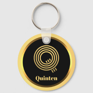 Q Gold Mit Monogramm Letter Personalisiert Schlüsselanhänger