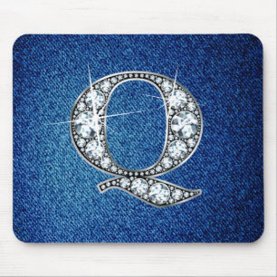 Q Imitate -"Diamant Bling" auf Denim Mousepad