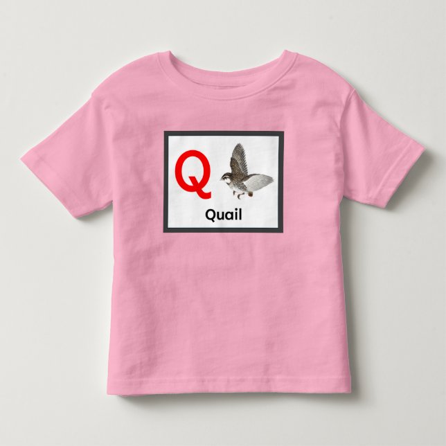 Q ist für Quail T - Shirt (Vorderseite)