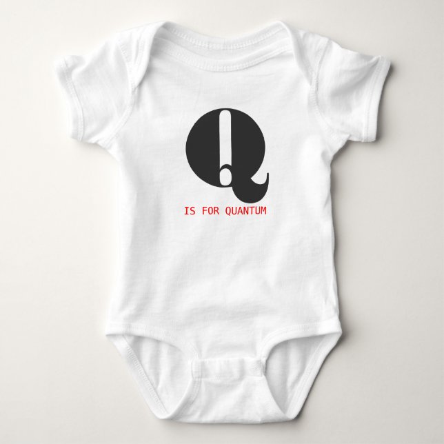 Q ist für Quantum Baby Strampler (Vorderseite)