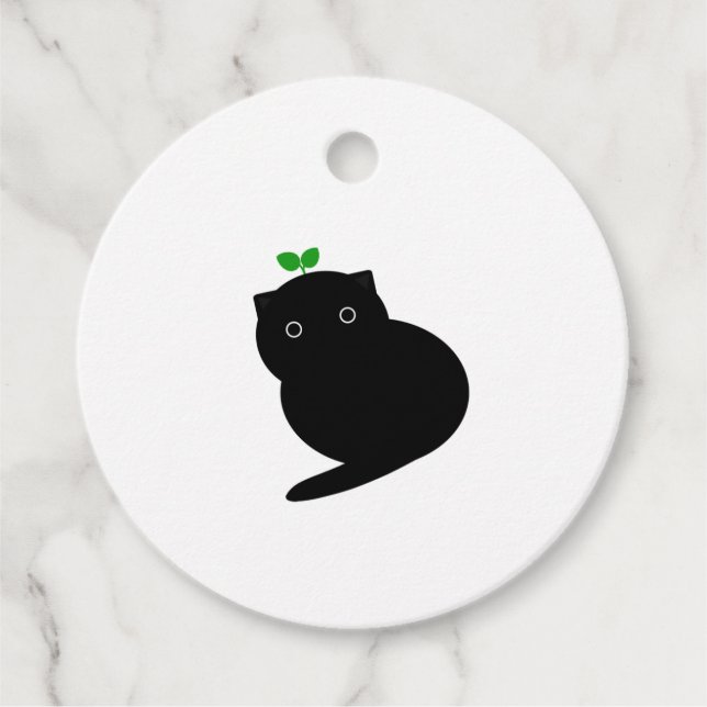 Q Katze Geschenkanhänger (Vorderseite)