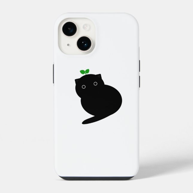 Q Katze iPhone Hülle (Rückseite)