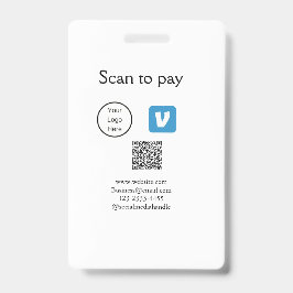 Q R Code venmo scannen, um Logokombination Social  Ausweis
