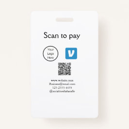 Q R Code venmo scannen, um Logokombination Social  Ausweis