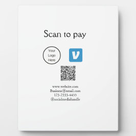 Q R Code venmo scannen, um Logokombination Social  Fotoplatte
