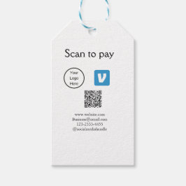 Q R Code venmo scannen, um Logokombination Social  Geschenkanhänger