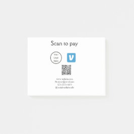 Q R Code venmo scannen, um Logokombination Social  Post-it Klebezettel