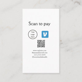 Q R Code venmo scannen, um Logokombination Social  Visitenkarte