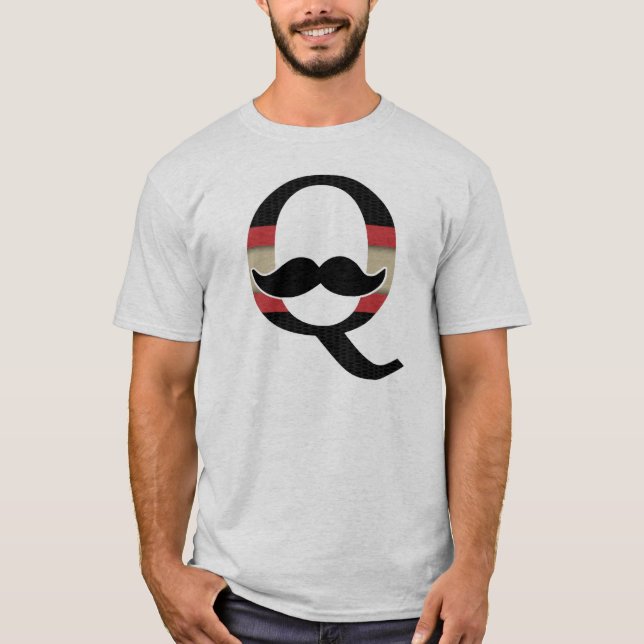 Q-Schnurrbart T-Shirt (Vorderseite)