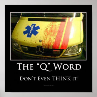 Q Word Motivierend Poster