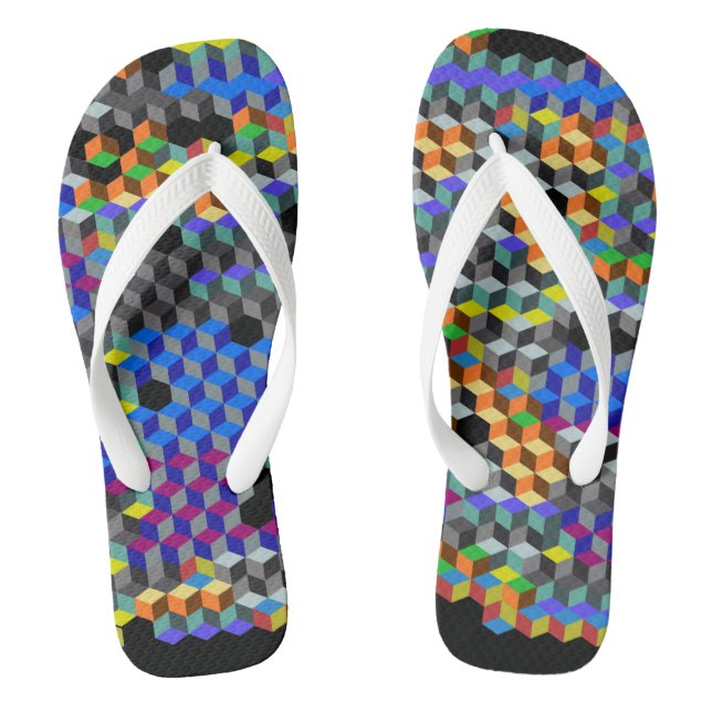 Q-Würfel Flip Flops (Fußbett)