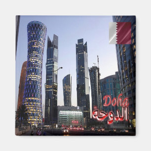 QA - Katar - Doha - Tornado & Palm Tower Magnet